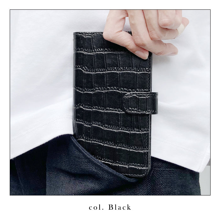 【Leo&Aoi公式ショップ】 iphone se3 / iphone se2 / iphone8 / iphone7 ケース カバー 渋い クロコダイル風 手帳型ケース アイフォンスマホケース