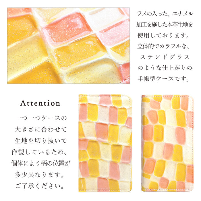 【Leo&Aoi公式ショップ】 arrows We2 F-52E FCG02 M07 A402FC ケース 本革 ステンドグラス エナメル 手帳型ケース f52e アローズ ウィー スマホケース【安心の返品保証付き】