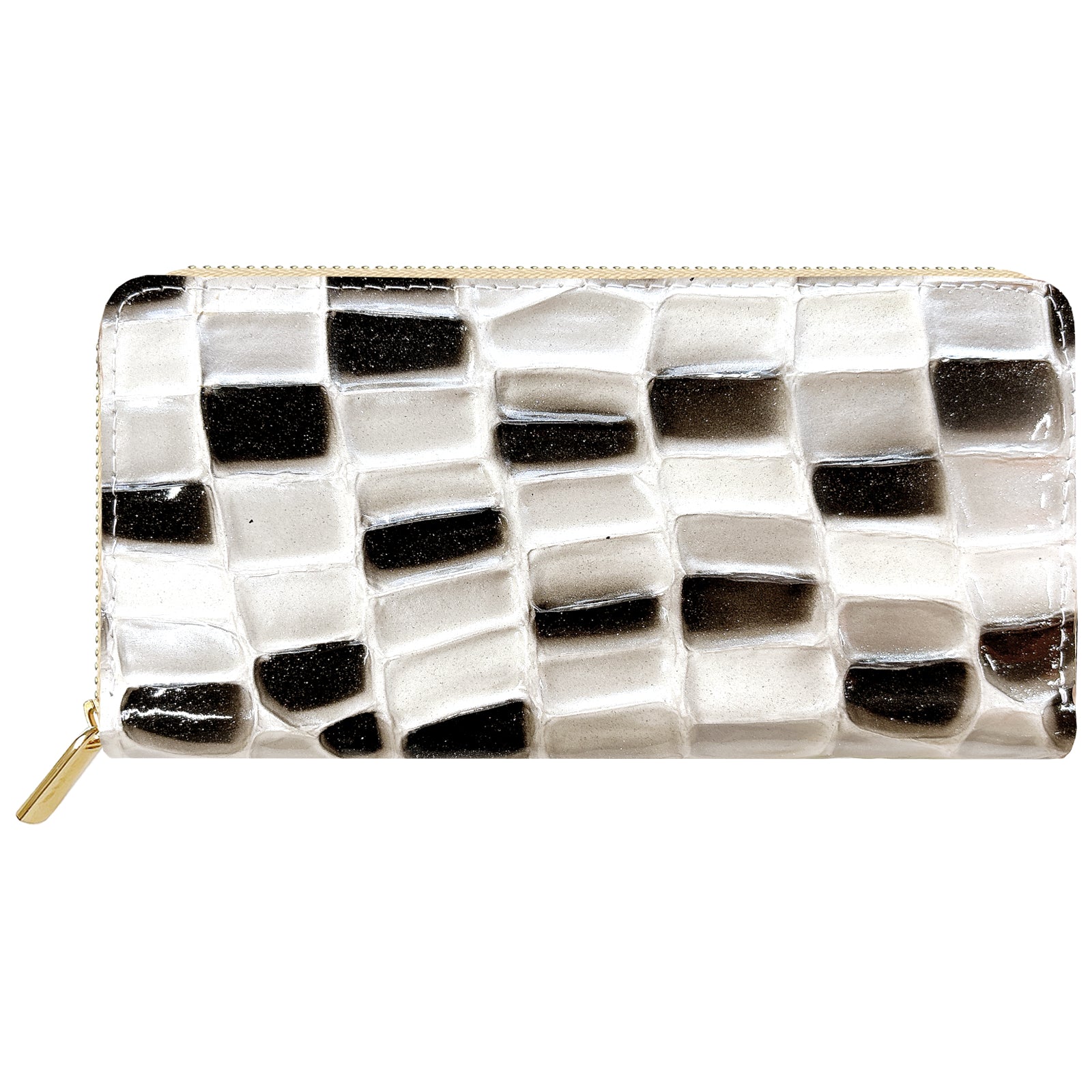 【Leo&Aoi公式ショップ】 ステンドグラス 蛇腹 カードポケット付き 長財布 本革 ラウンド型ファスナー 財布 レディース 大容量 【安心の返品保証付き】