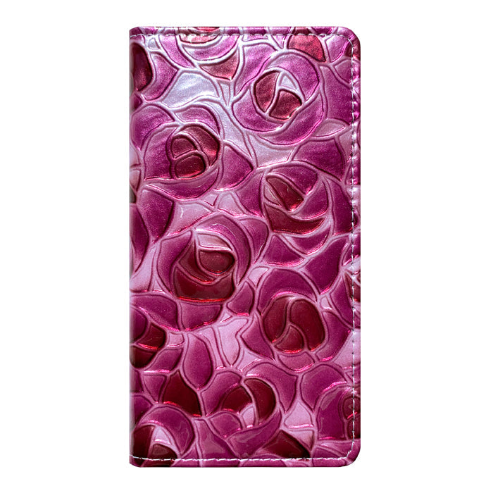 【Leo&Aoi公式ショップ】 XPERIA Ace II SO-41B ケース カバー 本革 ステンドグラス ローズ 手帳型ケース so41b エクスペリア スマホケース 【安心の返品保証付き】