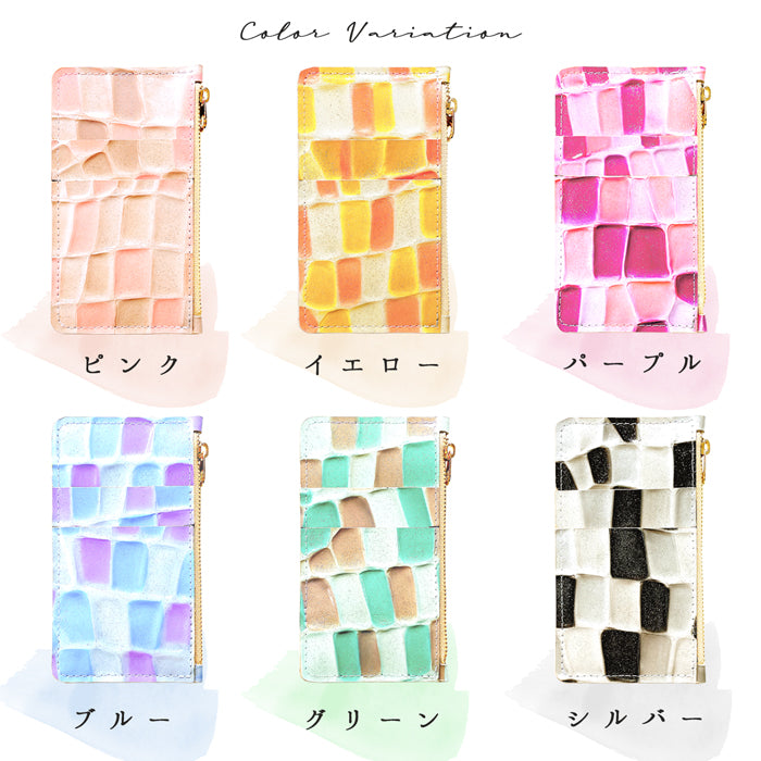 【Leo&Aoi公式ショップ】 ステンドグラス スリムウォレット 本革 薄型 財布 ミニ財布 お札入れ コインケース 小型財布 マルチケース 小銭入れ カード入れ コンパクト コンパクトウォレット 革 高級 牛革 レザー ケース セカンド財布 キュッシュレス フラグメントケース カードケース 型押し 【安心の返品保証付き】