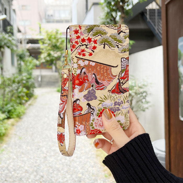 【Leo&Aoi公式ショップ】 西陣織 高美者 ストラップ マルチストラップ 携帯ストラップ 携帯 スマホ キーホルダー パスケース 定期入れ リストストラップ 手帳型 スマホケース 落下防止 レディース 金襴 和柄 和風 高級 華やか 着物 紐ストラップ 【安心の返品保証付き】