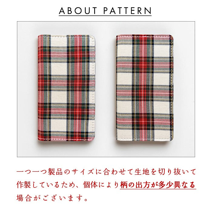 【Leo&Aoi公式ショップ】 タータンチェック スマホケース 手帳型ケース arrows シリーズ 対応