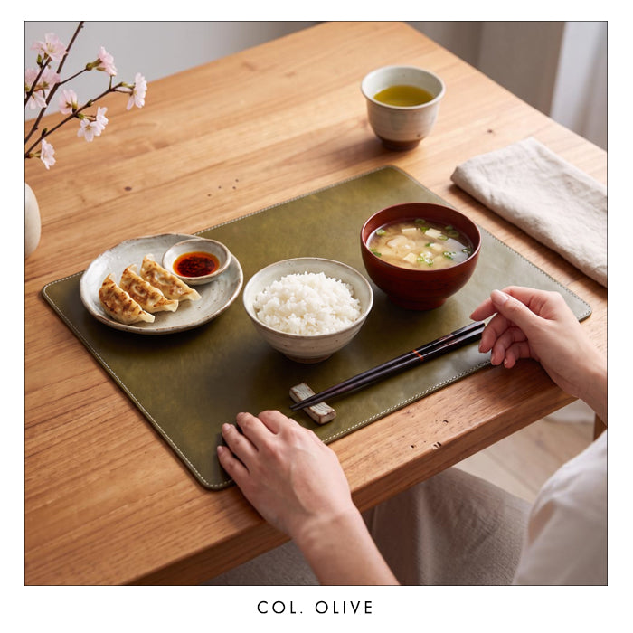 【Leo&Aoi公式ショップ】 栃木レザー こだわり親父の本革 ランチョンマット テーブルマット 食卓マット インテリア ギフト プレゼント 【安心の返品保証付き】