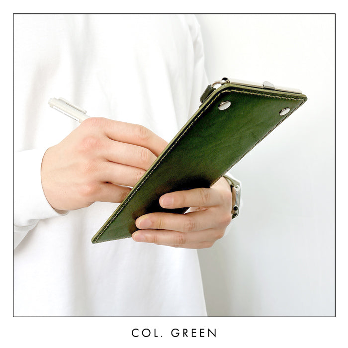 【Leo&Aoi公式ショップ】 栃木レザー 伝票ホルダー こだわり親父の本革 バインダー クリップ 注文票 会計票 整理 牛革 本革 レザー 伝票 ホルダー メンズ レディース ハンドメイド【安心の返品保証付き】