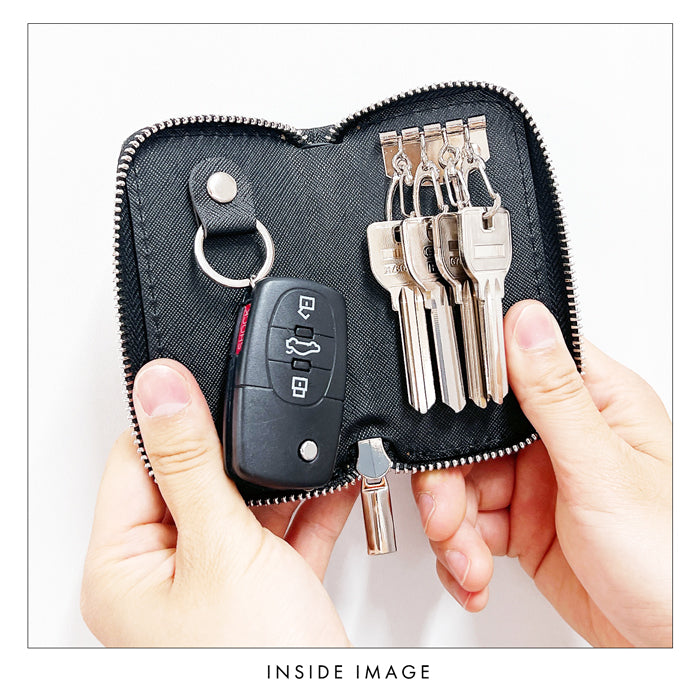 【Leo&Aoi公式ショップ】栃木レザー こだわり親父の本革 ラウンド型キーケース 4連 本革 メンズ レディース スマートキー 牛革 ヌメ革 牛ヌメ革 レザー 鍵入れ 鍵 カギ 収納 スリム コンパクト キーホルダー キーケース 【安心の返品保証付き】