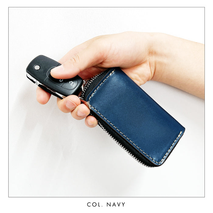 【Leo&Aoi公式ショップ】栃木レザー こだわり親父の本革 ラウンド型キーケース 4連 本革 メンズ レディース スマートキー 牛革 ヌメ革 牛ヌメ革 レザー 鍵入れ 鍵 カギ 収納 スリム コンパクト キーホルダー キーケース 【安心の返品保証付き】