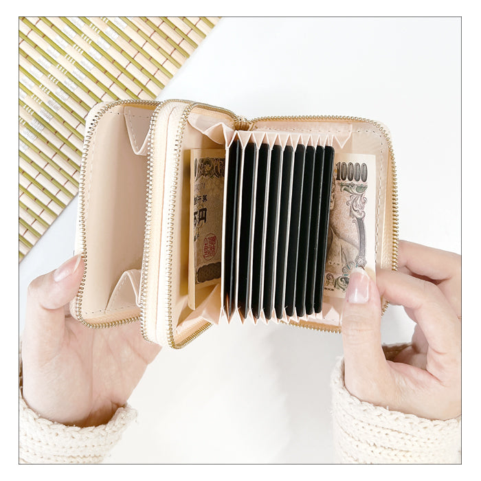 【Leo&Aoi公式ショップ】 西陣織 月影 蛇腹 ダブルファスナー 財布 レディース メンズ カード収納 ミニ財布 小さい財布 ラウンド型財布 和 和柄 和風 【安心の返品保証付き】