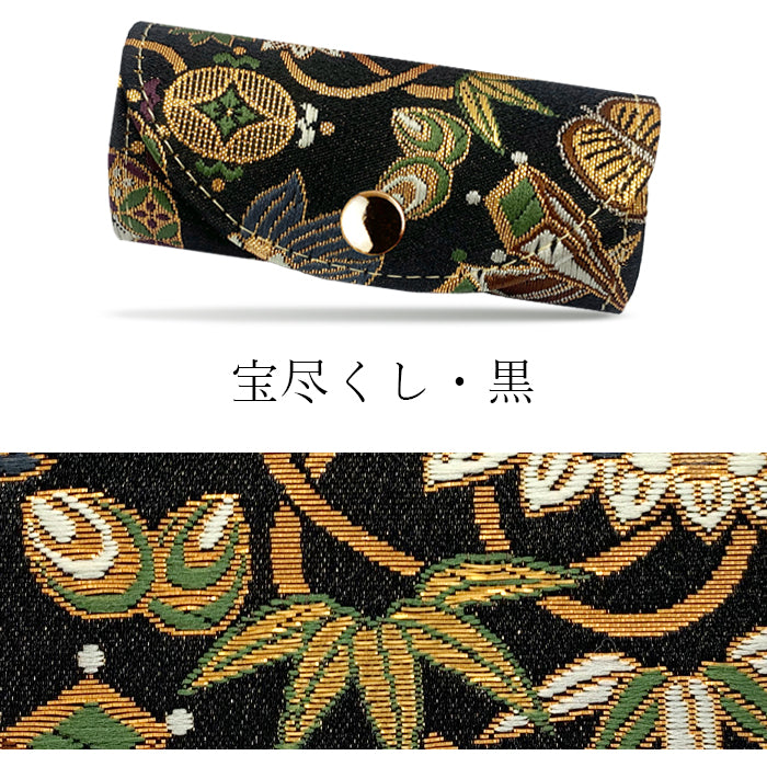 【Leo&Aoi公式ショップ】 西陣織 月影 キーケース 4連 レディース スマートキー 三つ折り 鍵入れ 鍵 カギ 収納 スリム コンパクト キーホルダー 4連キーケース 金襴 高級 華やか 着物 和柄 和風 日本製 鳥獣戯画 【安心の返品保証付き】