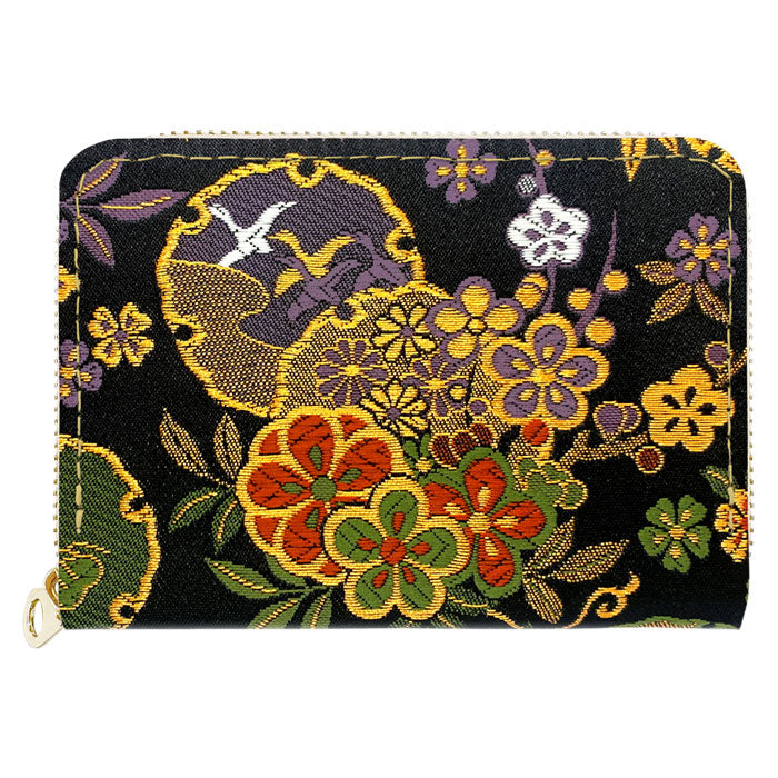 【Leo&Aoi公式ショップ】 西陣織 月影 ミニ財布 財布 金襴 ミニウォレット コンパクト ラウンドファスナー サイフ さいふ ウォレット 小さい財布 カード収納 ラウンド財布 ミニサイフ 和風 和柄 和 豪華 織物 ハンドメイド