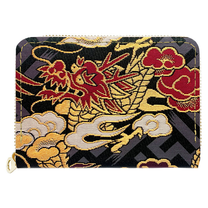 【Leo&Aoi公式ショップ】 西陣織 月影 ミニ財布 財布 金襴 ミニウォレット コンパクト ラウンドファスナー サイフ さいふ ウォレット 小さい財布 カード収納 ラウンド財布 ミニサイフ 和風 和柄 和 豪華 織物 ハンドメイド