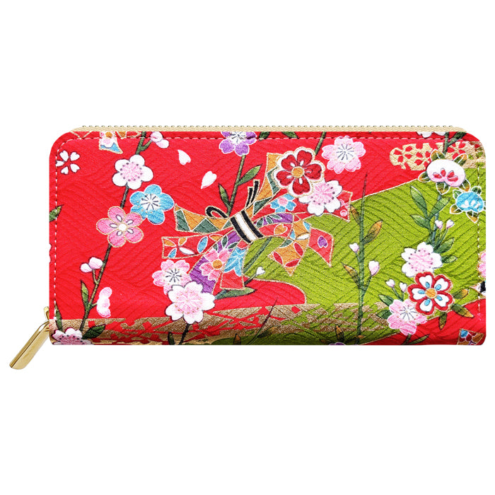 【Leo&Aoi公式ショップ】 金彩友禅 華 長財布 金襴 財布 ラウンドファスナー カード収納 サイフ さいふ ウォレット ラウンド長財布 ラウンド財布 長サイフ 和風 和柄 和 豪華 織物 レディース メンズ 女性 男性 ハンドメイド【安心の返品保証付き】